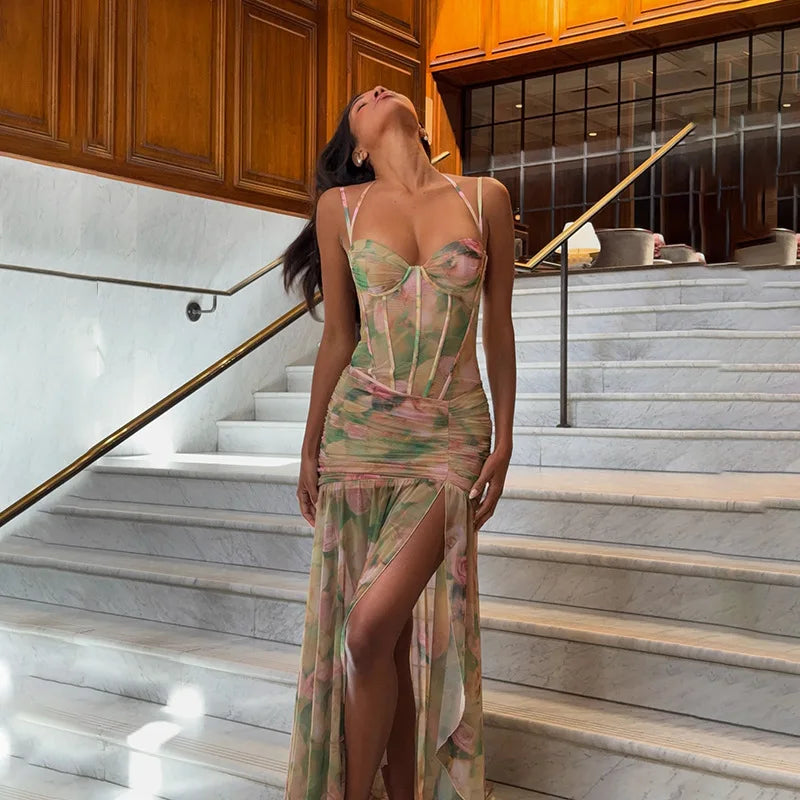 Sexy Sleeveless Floral Summer Dress