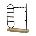 1 desktop solid wood base jewelry rack suitable for organizing and storing watches, earrings, bracelets, necklaces, etc