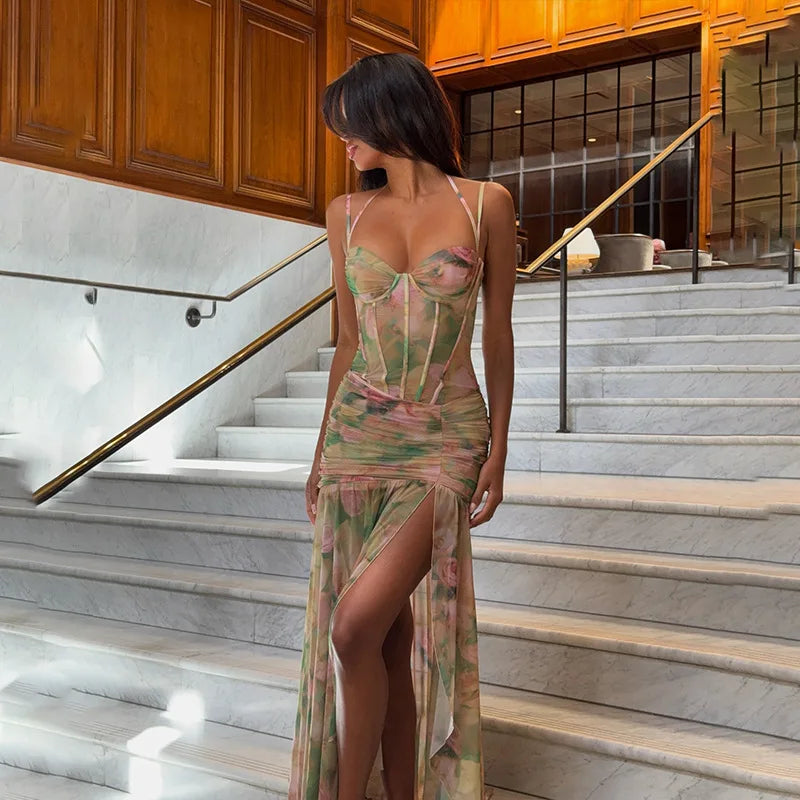 Sexy Sleeveless Floral Summer Dress