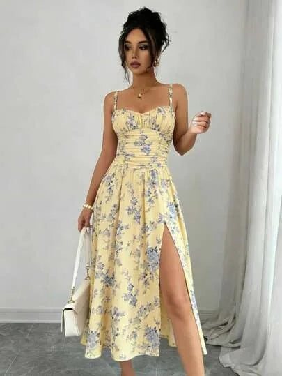 Slimming A Line Summer Dress